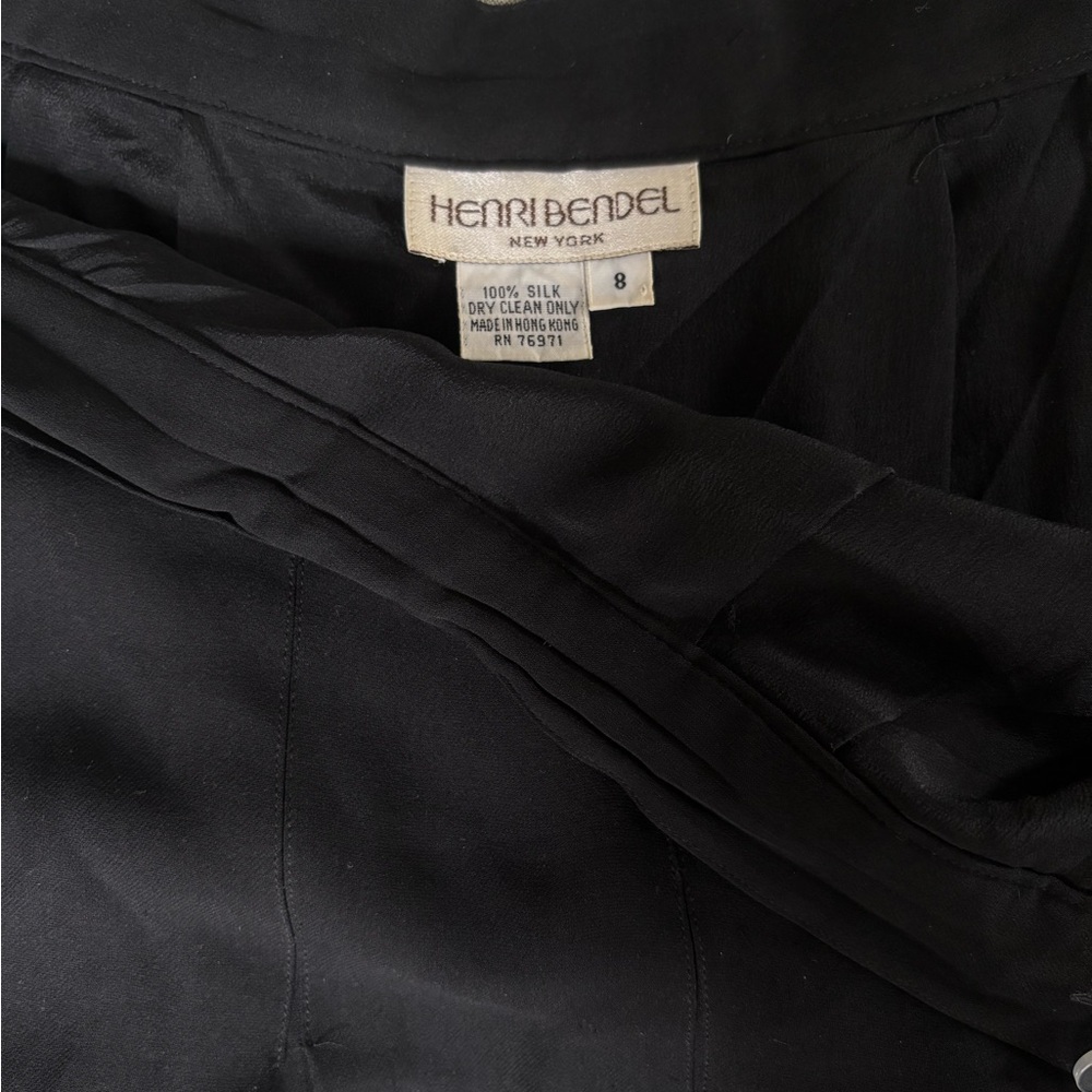 Vintage Pleated Silk Henri Bendel Skirt sz8